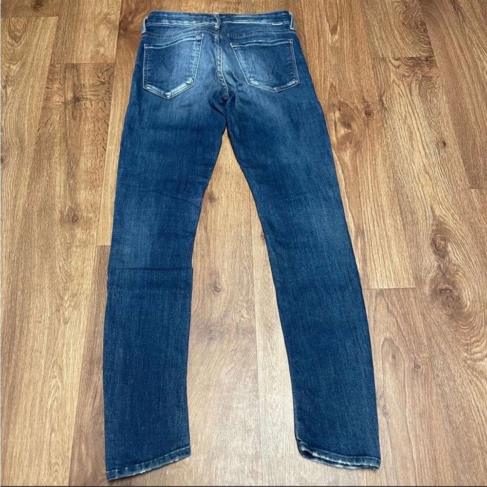 MOTHER "The Looker" in Double Trouble Skinny Jeans Size 26 Denim Medium Wash